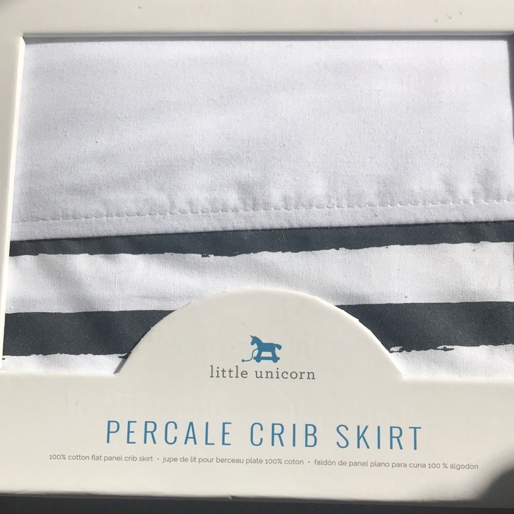 Little unicorn crib skirt